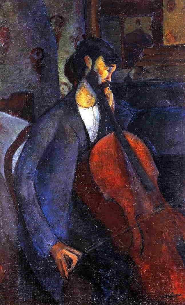 &laquo;&nbsp;Le violoncelliste&nbsp;&raquo; A. Modigliani&nbsp;(1909)
